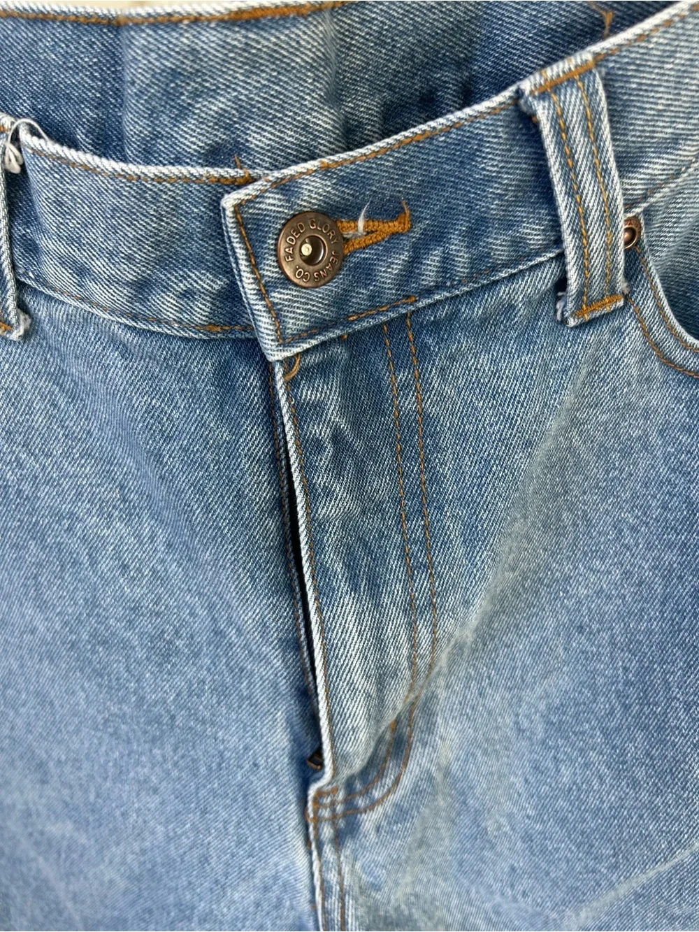 Faded Glory Vintage Style High Rise Bermuda Denim Jorts Size 30